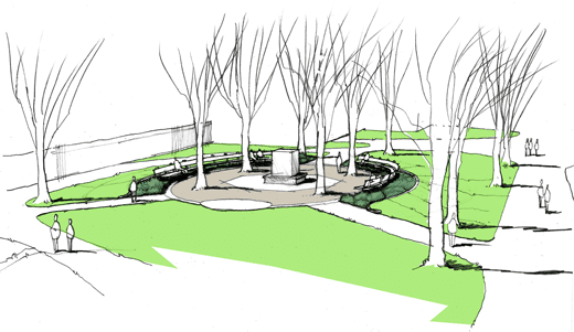 The redesigned Eliot Memorial
