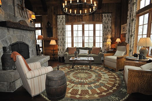 Living room, Chestnut Lodge.