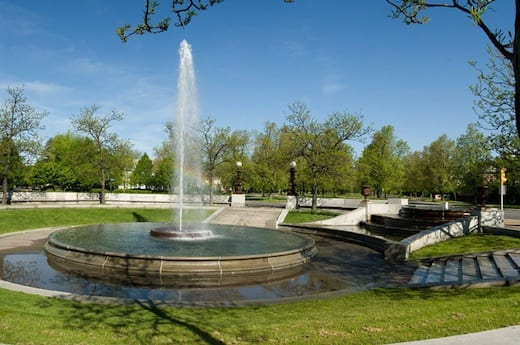 Pardee Fountain in Gates Circle