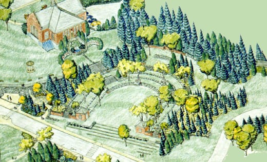 Camden Amphitheatre Axonometric birds eye view