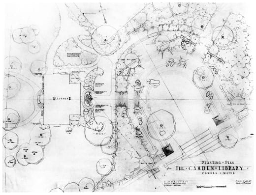 Plan for Camden, Maine Public Library Amphitheater, 1930.