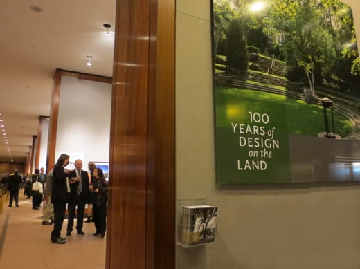Photographer Carol Betsch at the opening of 100 Years of Design on the Land
