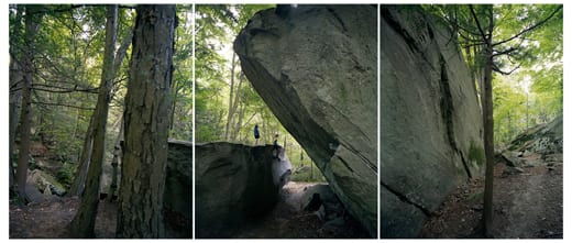 Young rock climbers at Farley Ledges