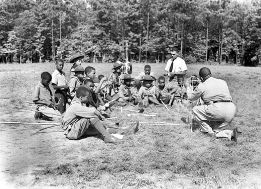 African American campers in the Reedy Creek section of Crabtree Creek RDA
