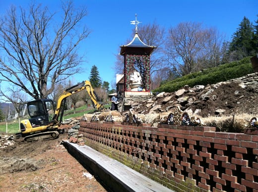 Pavilion, restoration underway